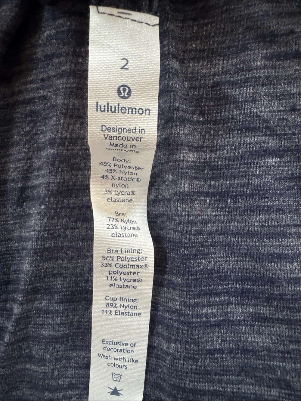 lululemon athletica Free to be Serene Tank top- Dark blue